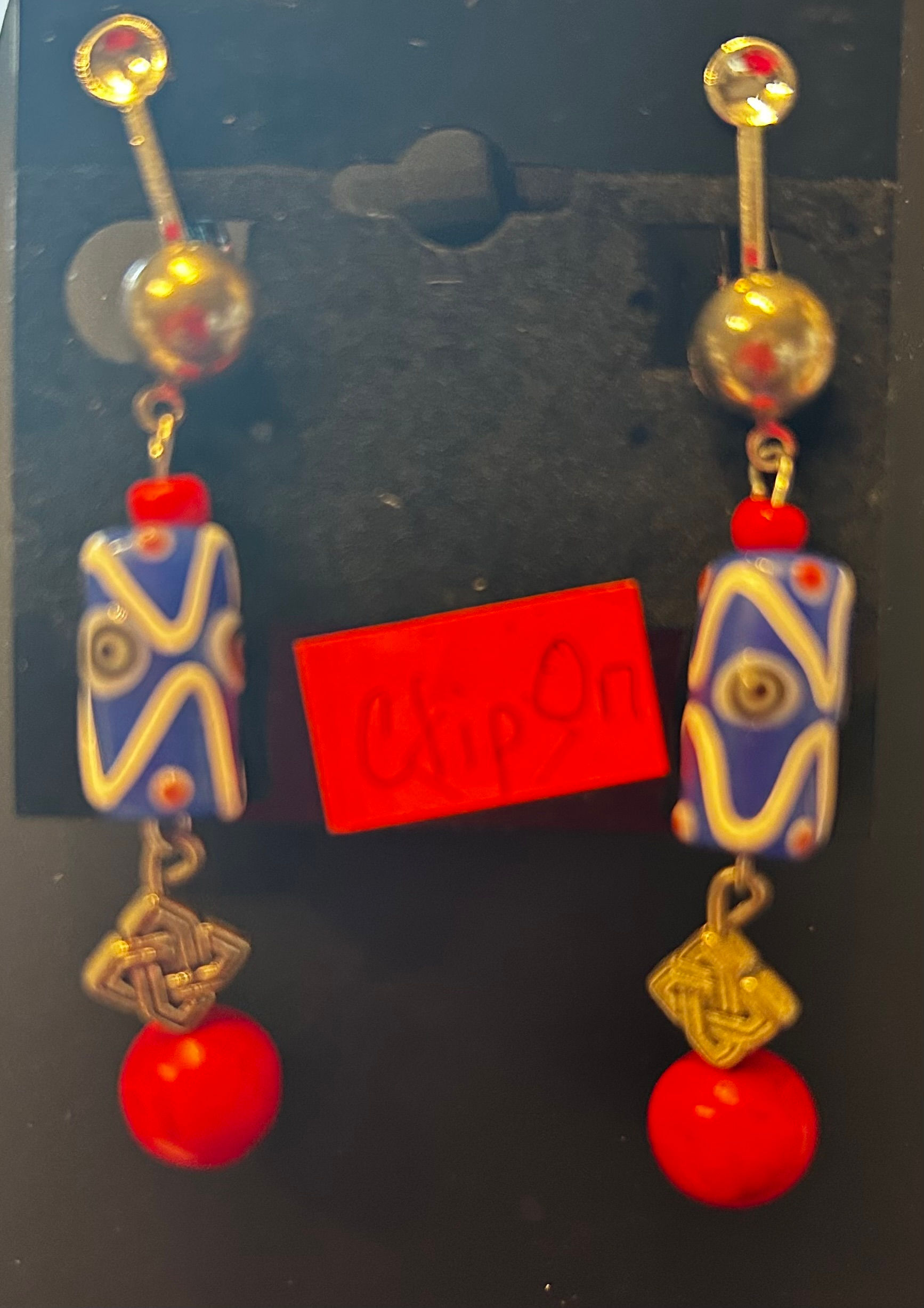 "America" Clipon Earrings