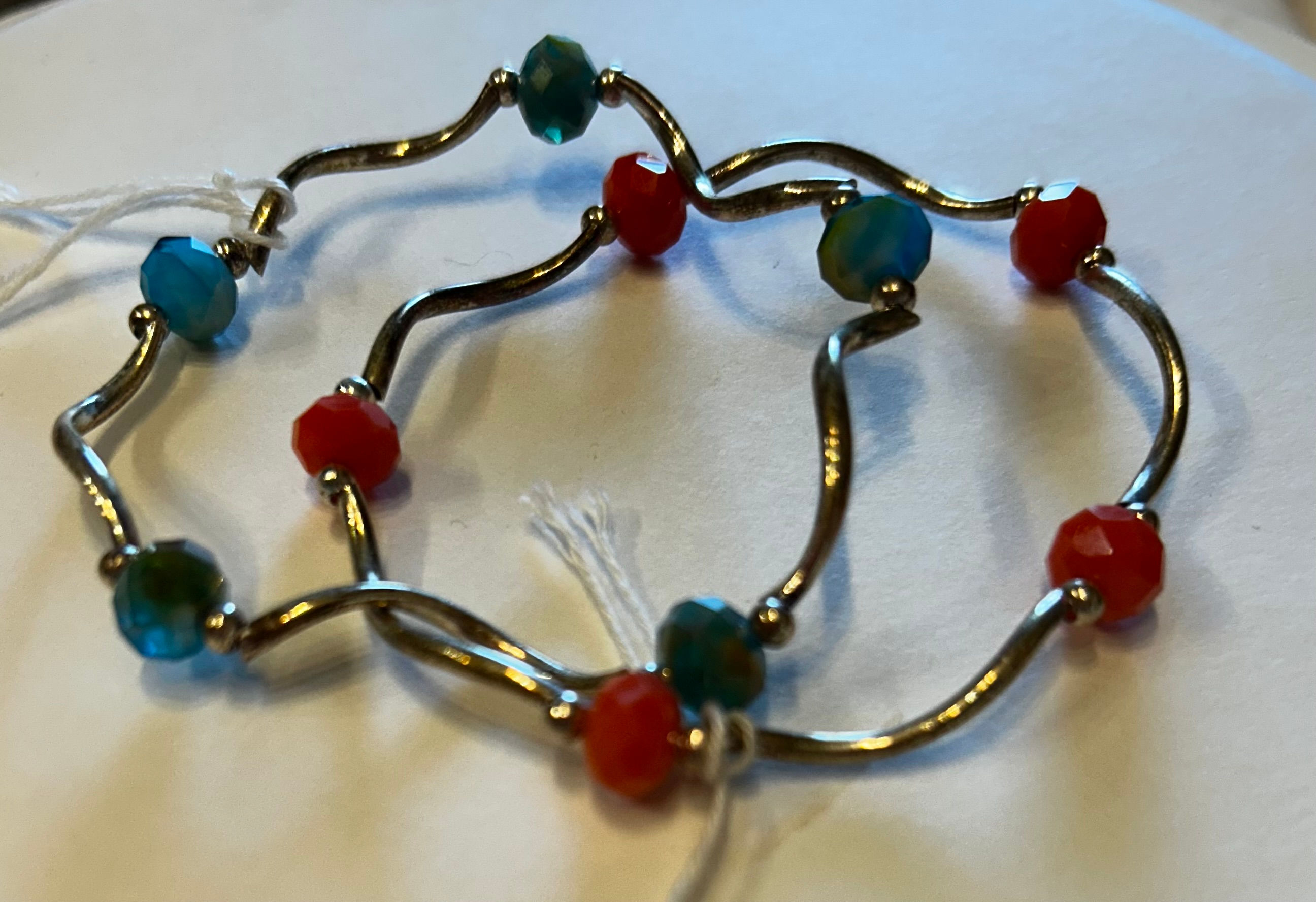 Varied colored and metal Bangle Bracelet