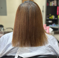 Silk press, maintenance, and ends trimmed