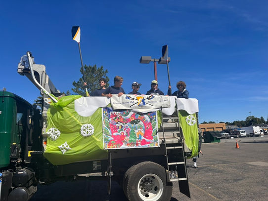 Brighton Rowing Club float at Brighton High School Homecoming 2025