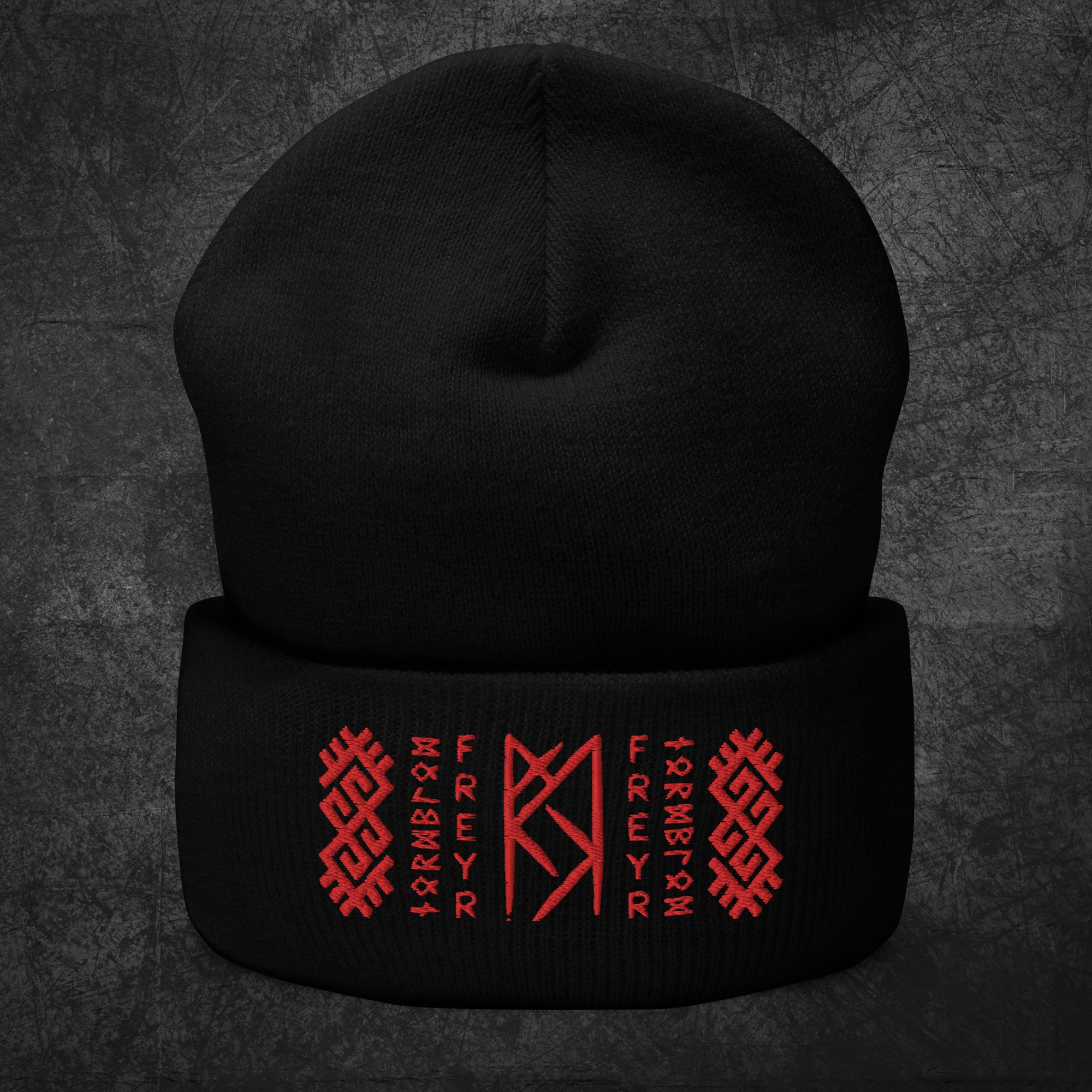 Freyr Bindrune, Embroidery Beanie
