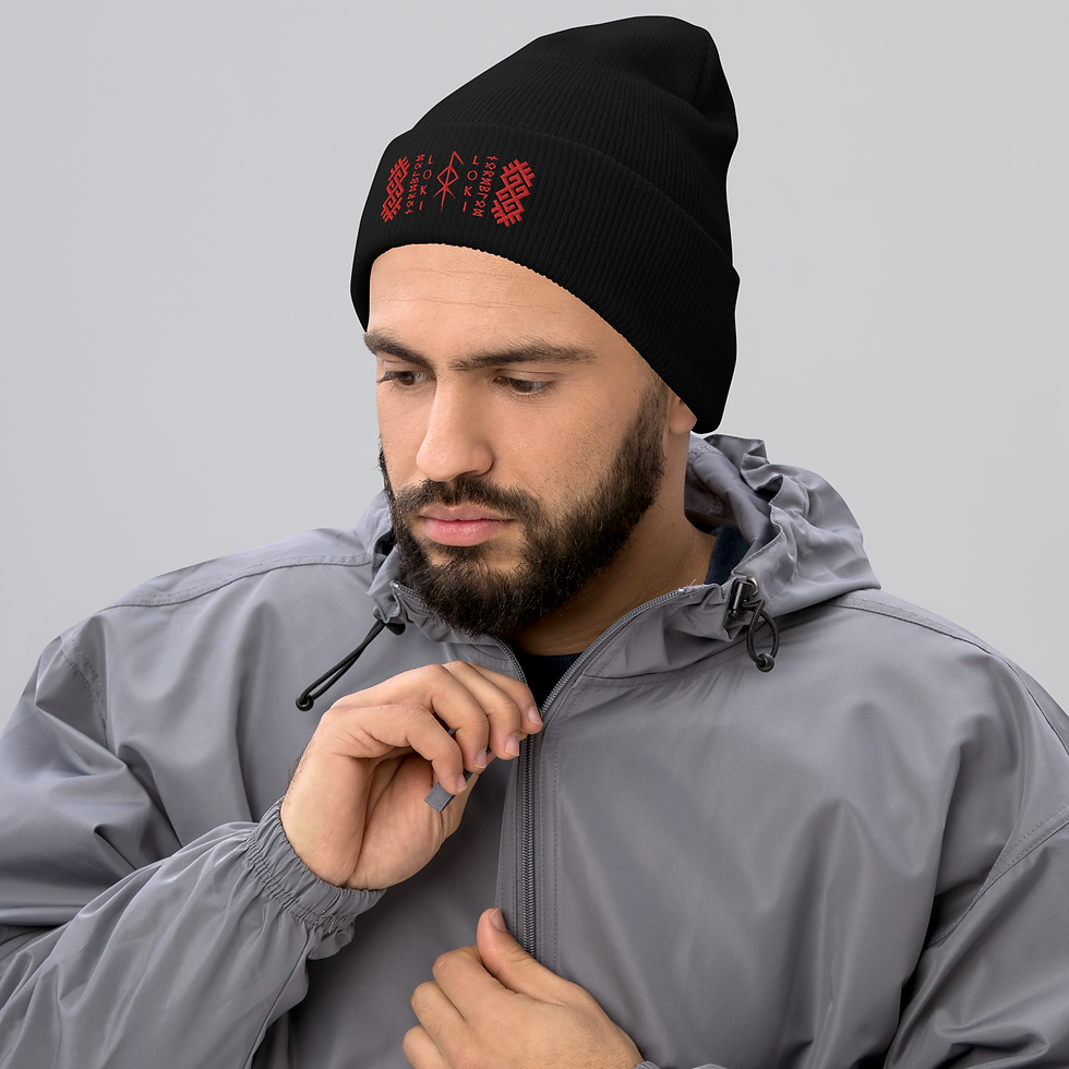 Thumbnail: Loki Bindrune, Embroidery Beanie