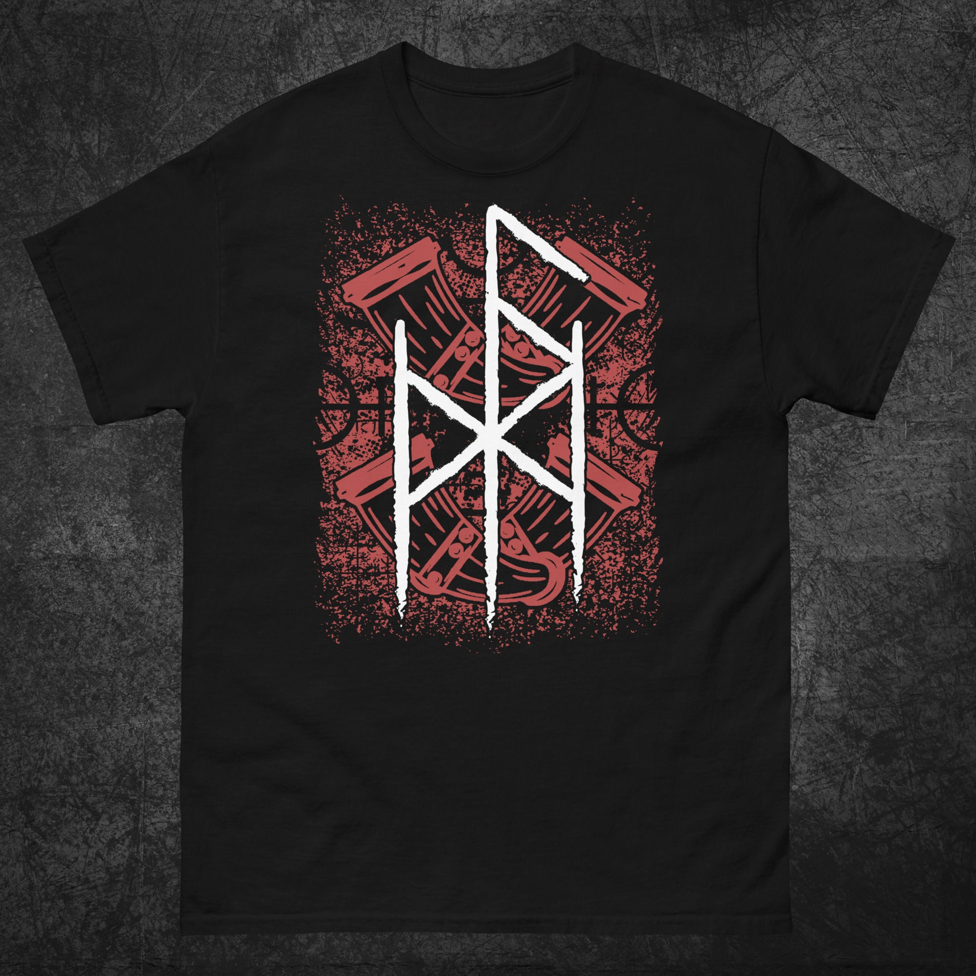 Heimdall Bindrune red, Unisex classic tee