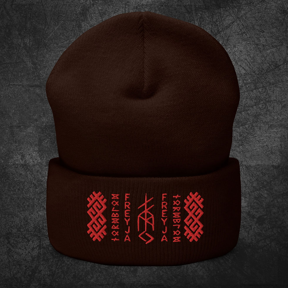 Thumbnail: Freyja Bindrune, Embroidery Beanie