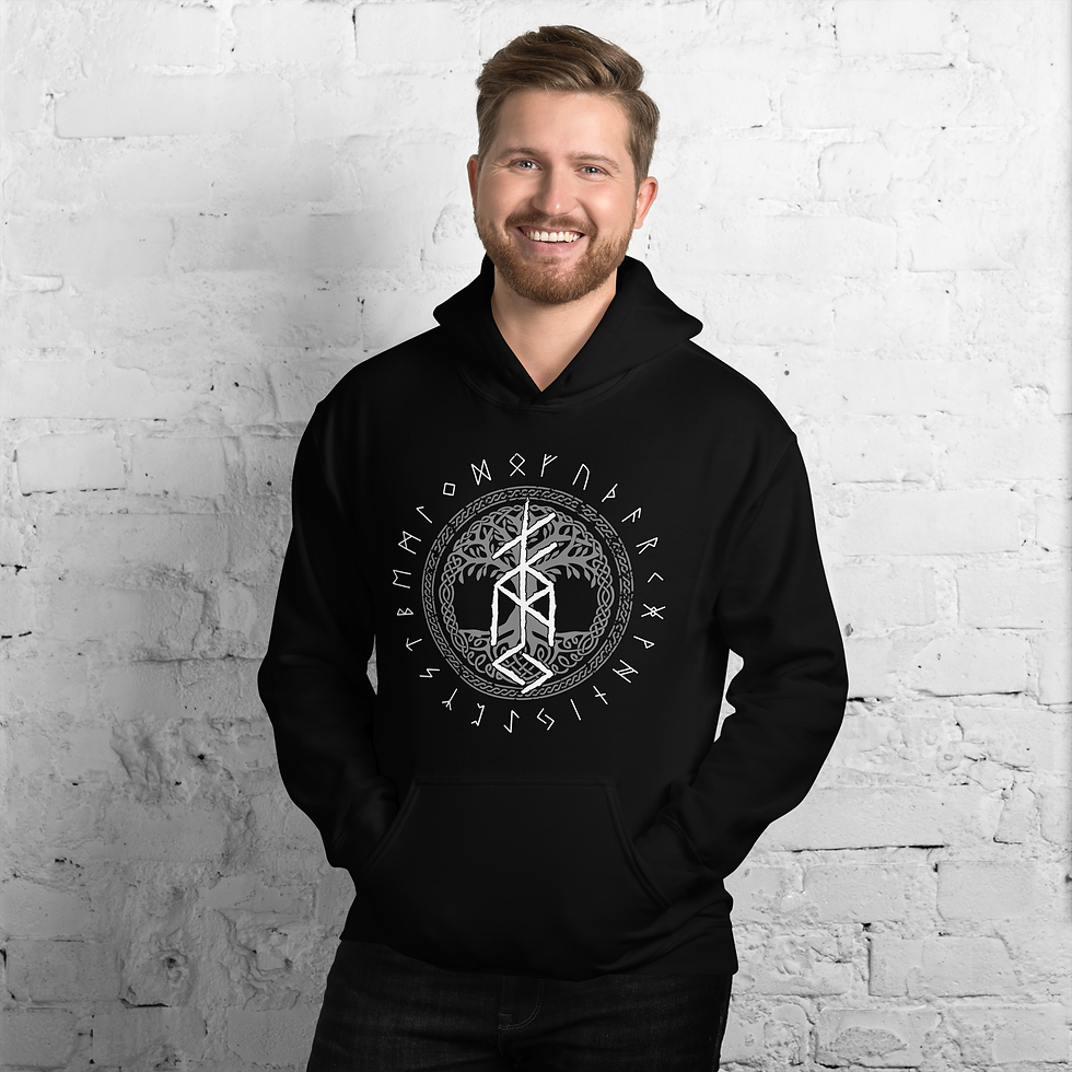 Miniaturbild: Freyja Bindrune, Unisex Hoodie