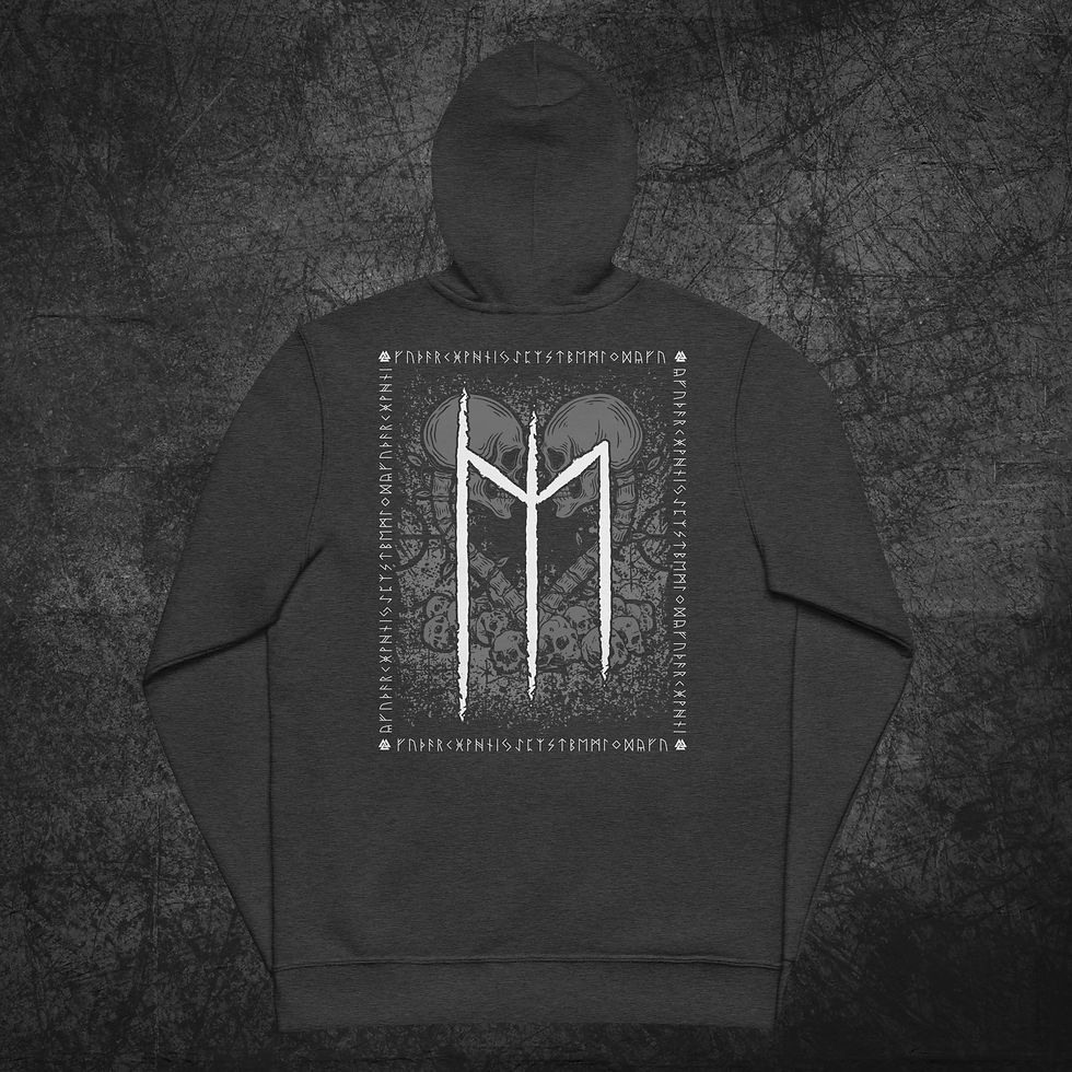Thumbnail: Hel Bindrune, Unisex basic zip hoodie