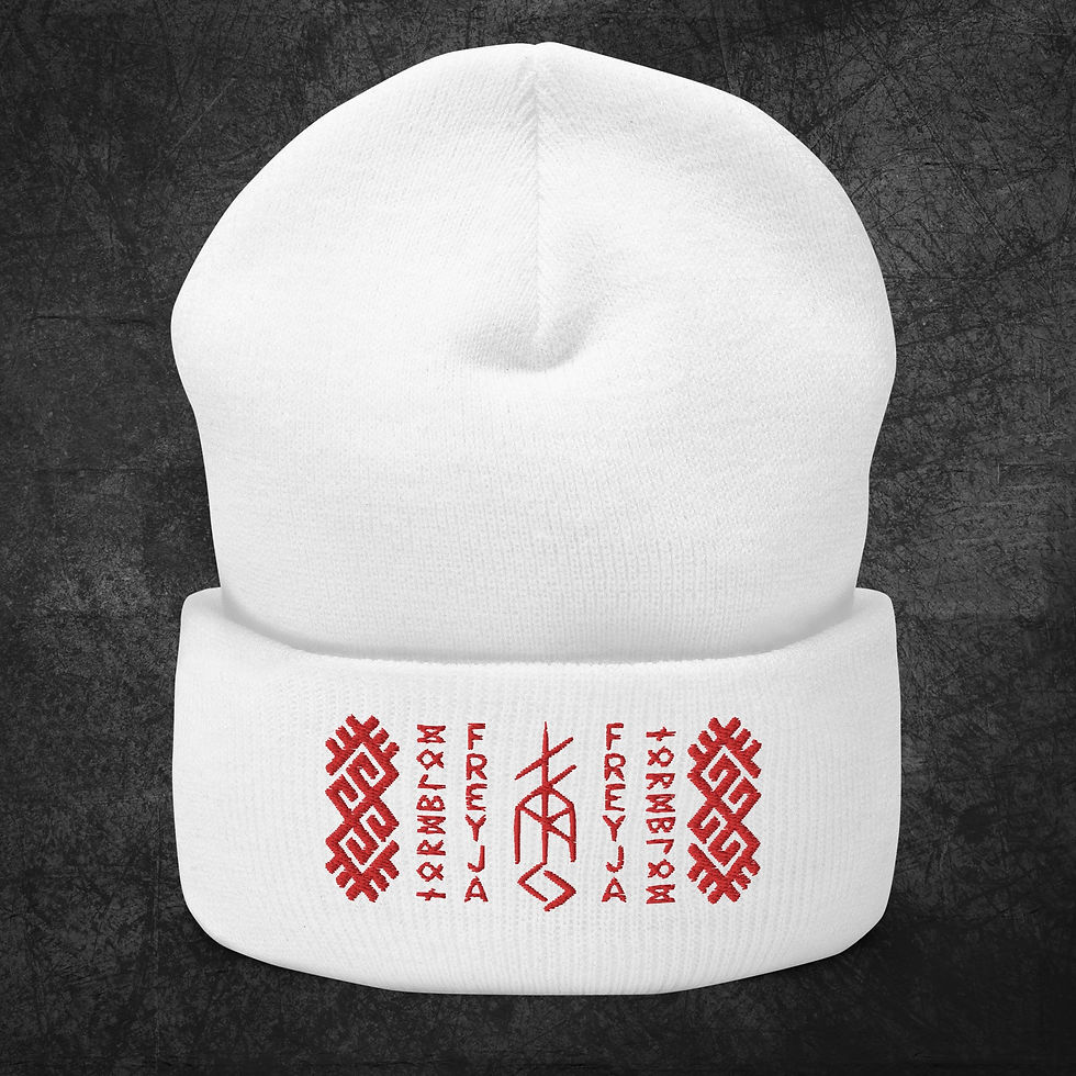 Thumbnail: Freyja Bindrune, Embroidery Beanie