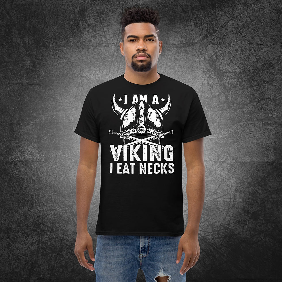 Miniature : I am a viking, I eat necks, Unisex classic tee