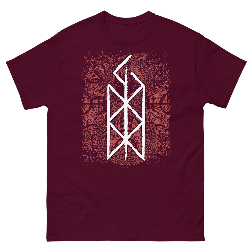 Miniatura: Jörmungandr Bindrune red, Unisex classic tee