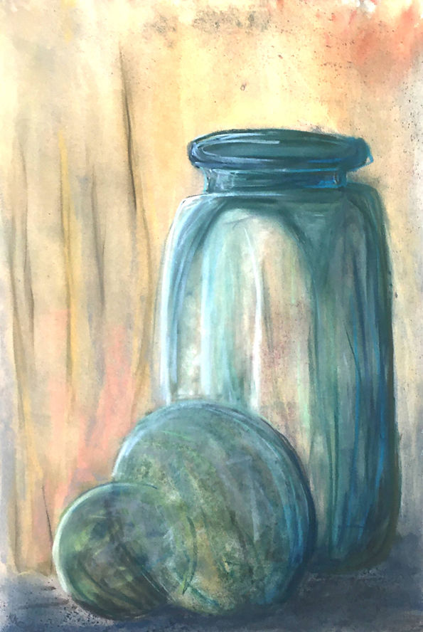 Green jar | Mixed Media