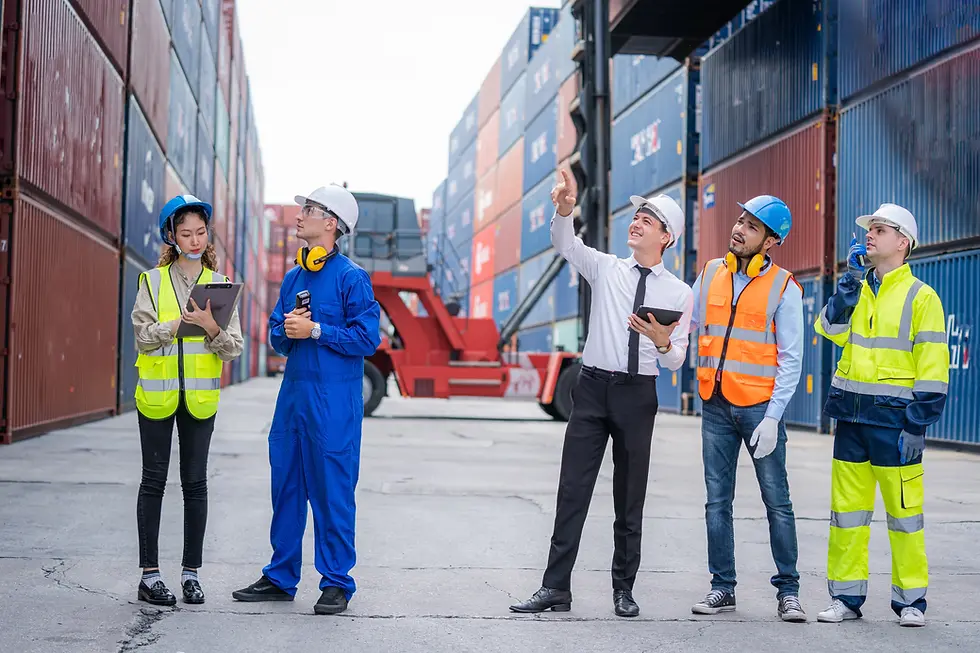 LOGISTICS CREW AT PORT