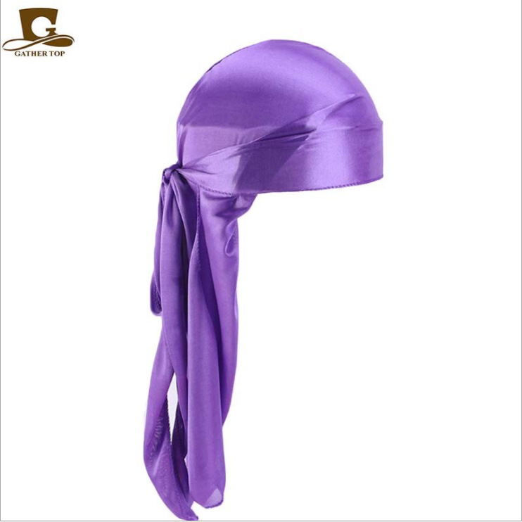 Thumbnail: Unisex Velvet Durag-long tail headwrap 