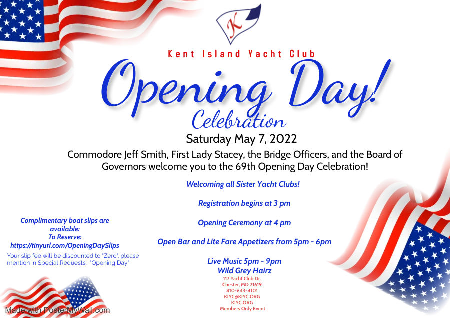 Opening Day Celebration starts at 3pm with Wild Grey Hairz from 5 pm - 9 pm