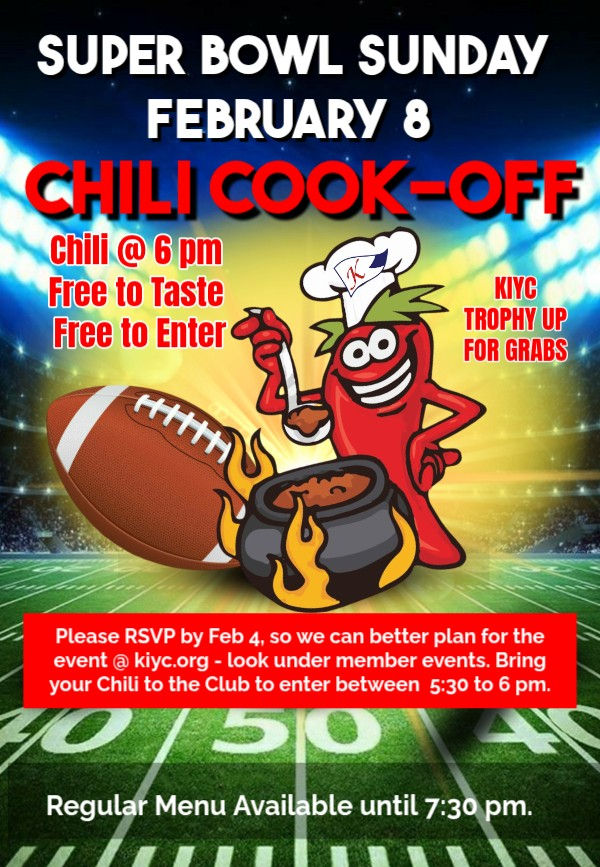 2026 SUPERBOWL SUNDAY- Chili Cook-off!