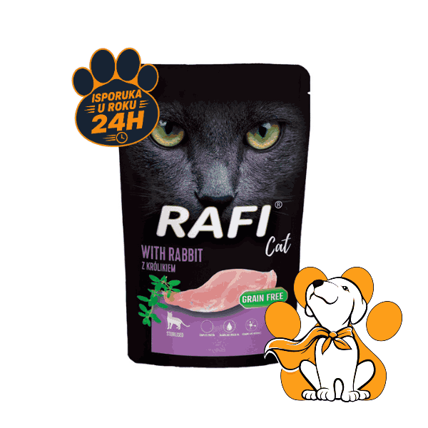 Rafi Cat Sterilised Grain Free Rabbit 100g, Vlažna Hrana Sa Zečetinom Za Mačke