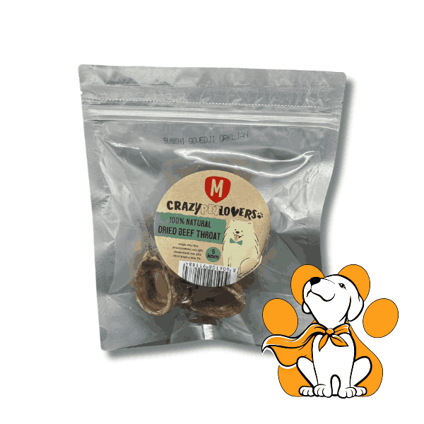 Crazy Pet Lovers 100% Sušeno Goveđe Grlo 5 kom