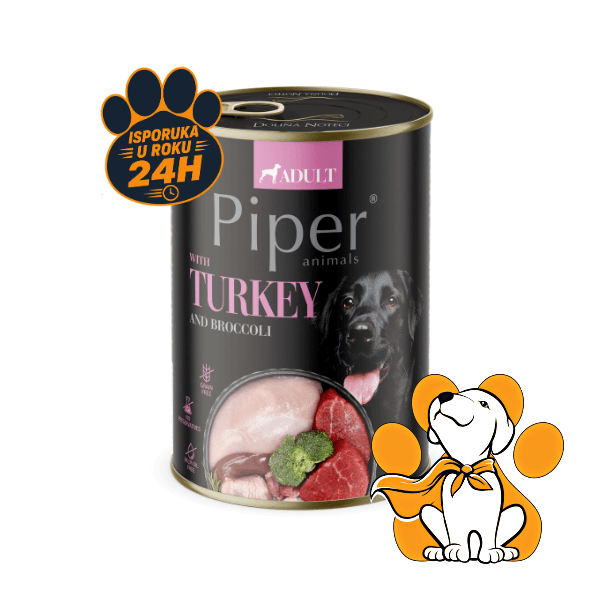 Piper Dog Turkey 400g, Vlažna Hrana Za Pse Sa Ćuretinom