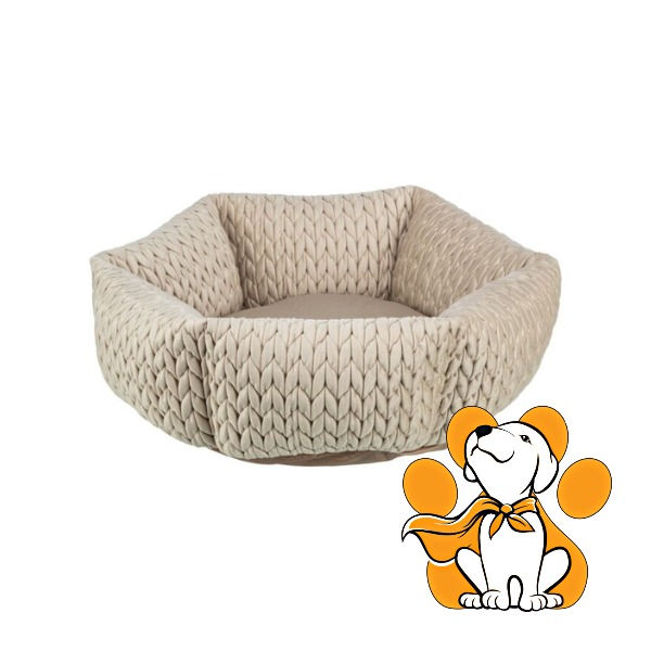 Trixie Bed Livia, Okrugli Krevet za Male Pse i Mačke u Bež Boji