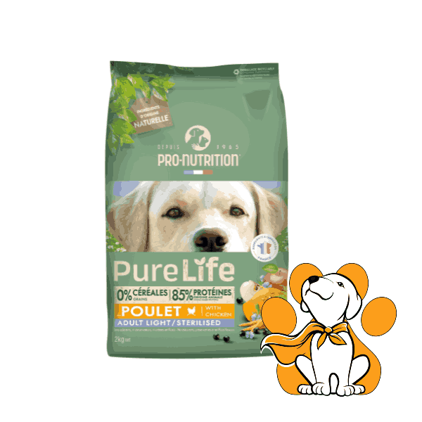 Pro Nutrition Pure Life Light Sterilised 2kg, Granule Za Sterilisane Pse