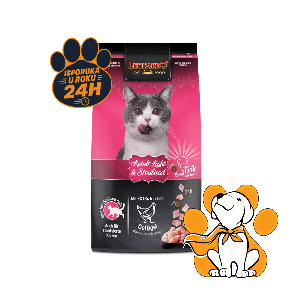 Leonardo Cat Adult Light & Sterilized 7,5 kg, Hrana Za Odrasle Sterilisane Mačke