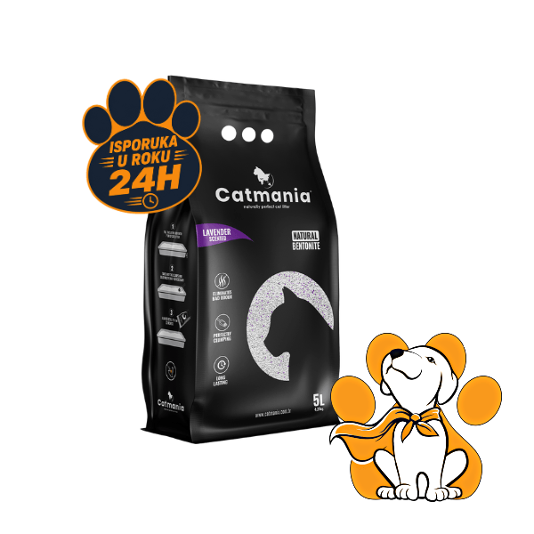 Catmania Lavender Scented 5l, Premium Posip Za Mačke Sa Mirisom Lavande