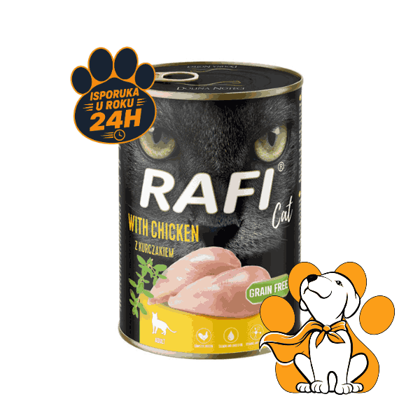 Rafi Cat GF Chicken 400g, Vlažna Hrana Sa Piletinom