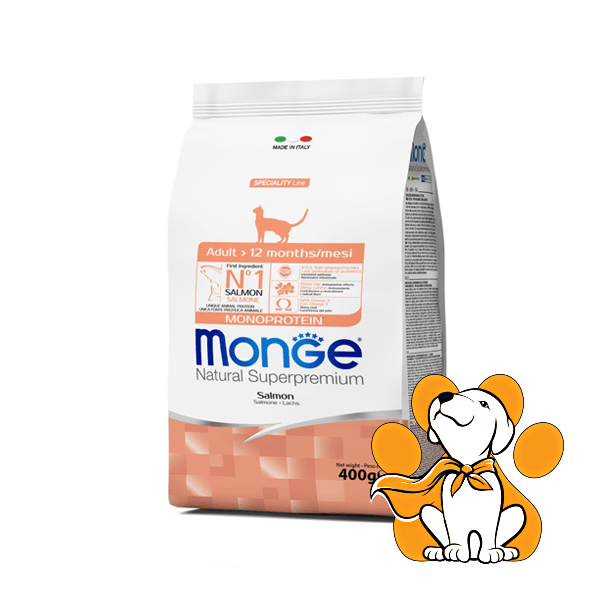 Monge Natural Superpremium Cat Adult Monoprotein Salmon 400g, Hrana Za Mačke