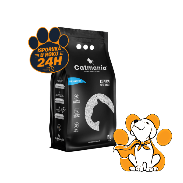 Catmania Carbon Effect 5l, Grudvajući Posip Za Mačke