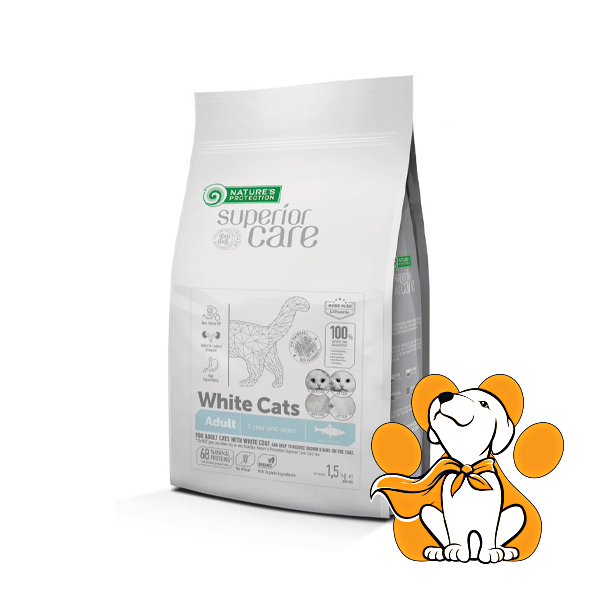Nature's Protection White Cat 1,5kg, Hrana Za Mačke Bez Žitarica Sa Haringom