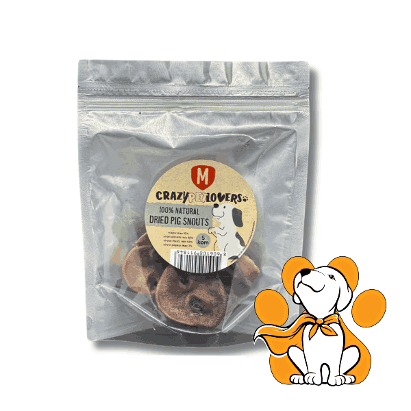Crazy Pet Lovers 100% Ntural Dried Pig Snouts 5 kom