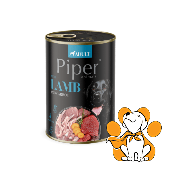 Piper Dog Lamb 400g, Vlažna Hrana Sa Jagnjetinom i Šargarepom Za Probavu