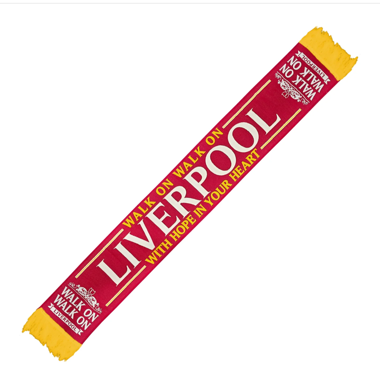 Walk on red and yellow scarf 