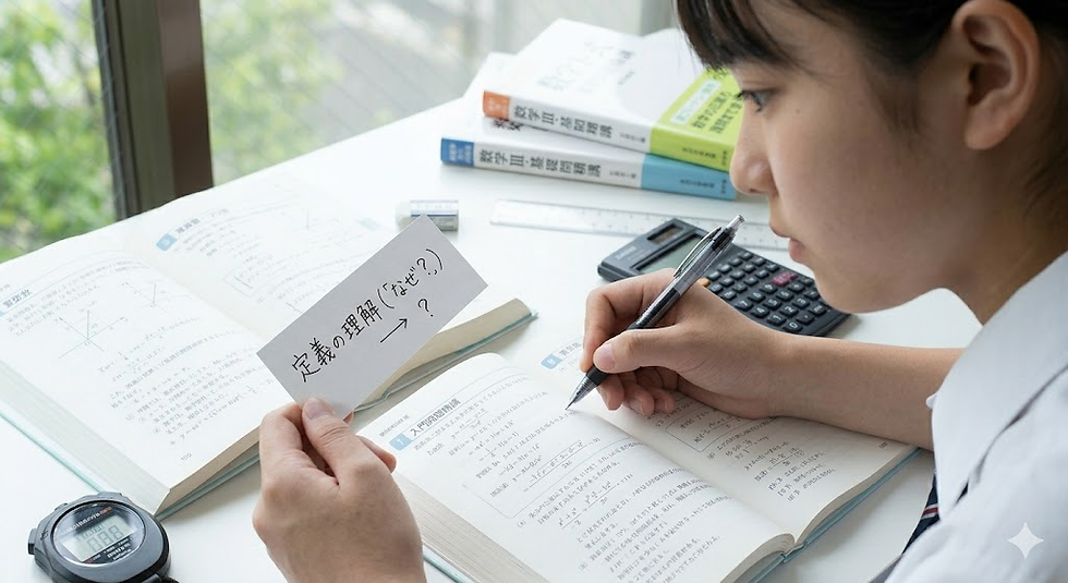 解答を「言語化」し、試験時間を意識する。