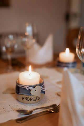 Dekoration und Tischkärtchen in einem