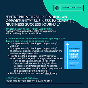 Entrepreneurship-Finding an Opportunity