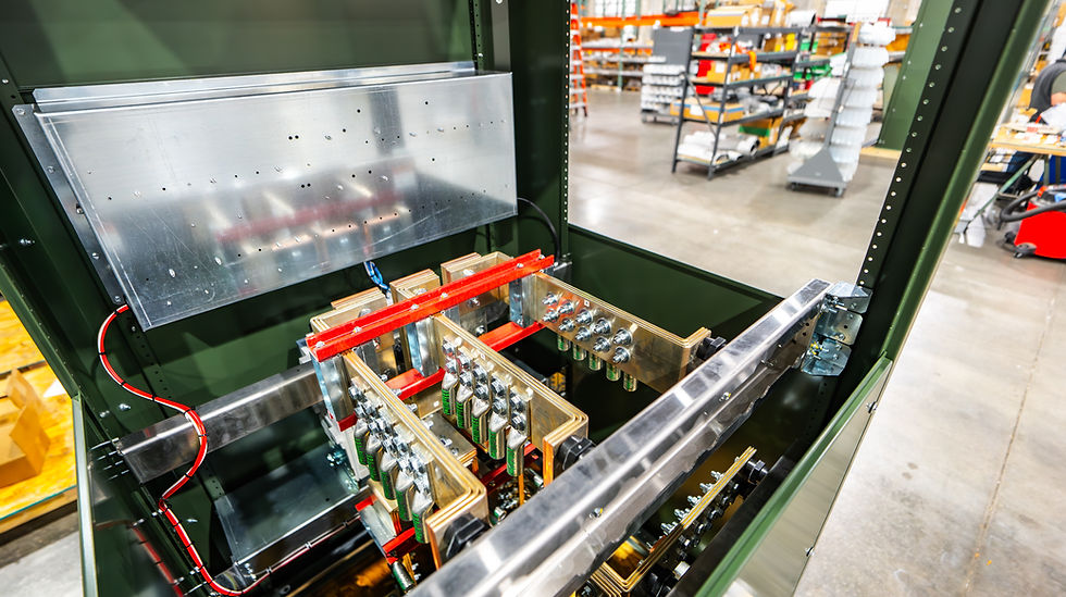 Inside a UL 891 switchboard