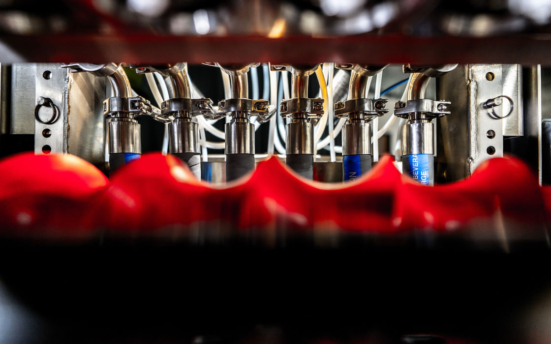 Close-up engineering view of the CODI Manufacturing CCL-45 precision feed screw container indexing assembly for high-speed can handling