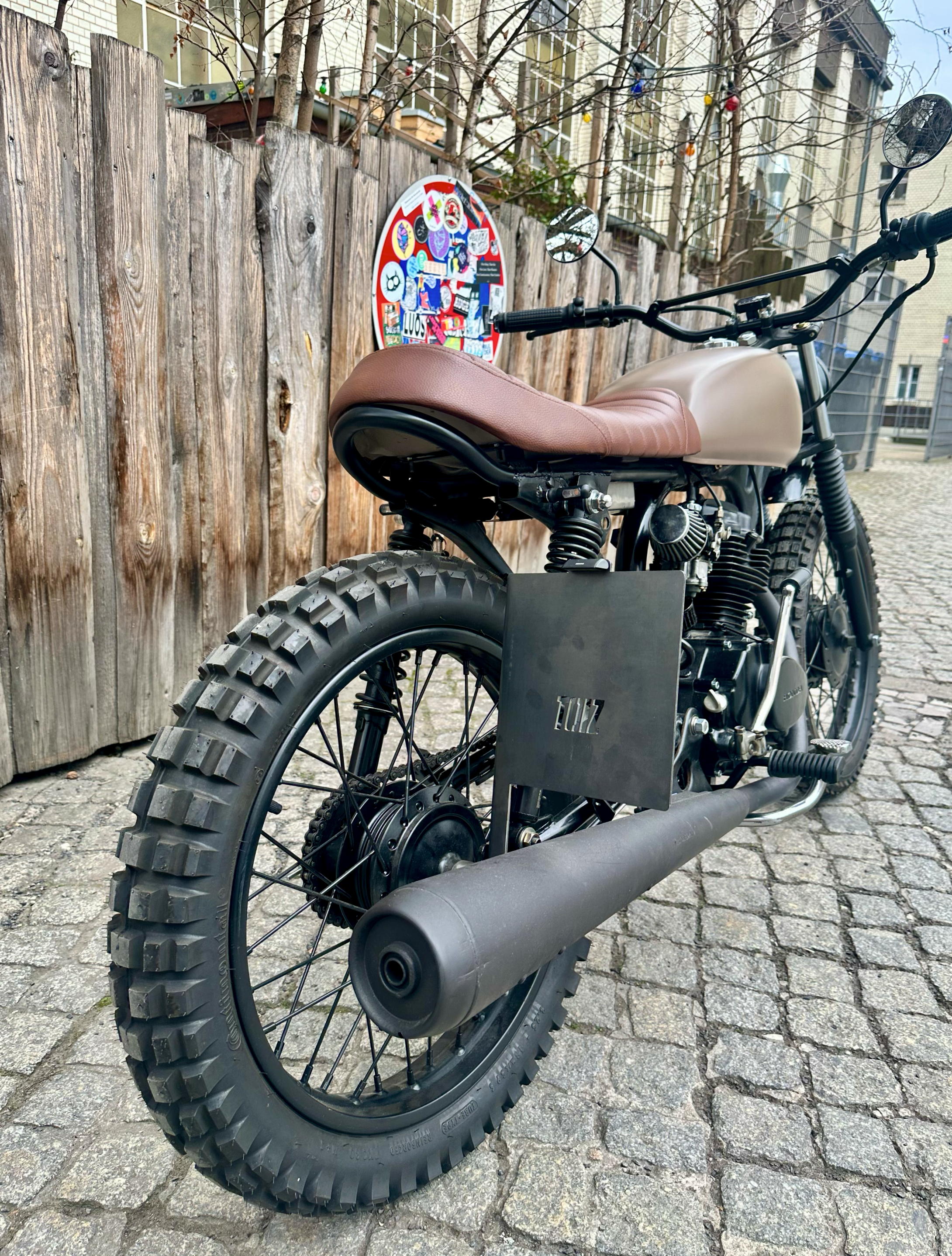 Motorcycle license plate holder - side mounting