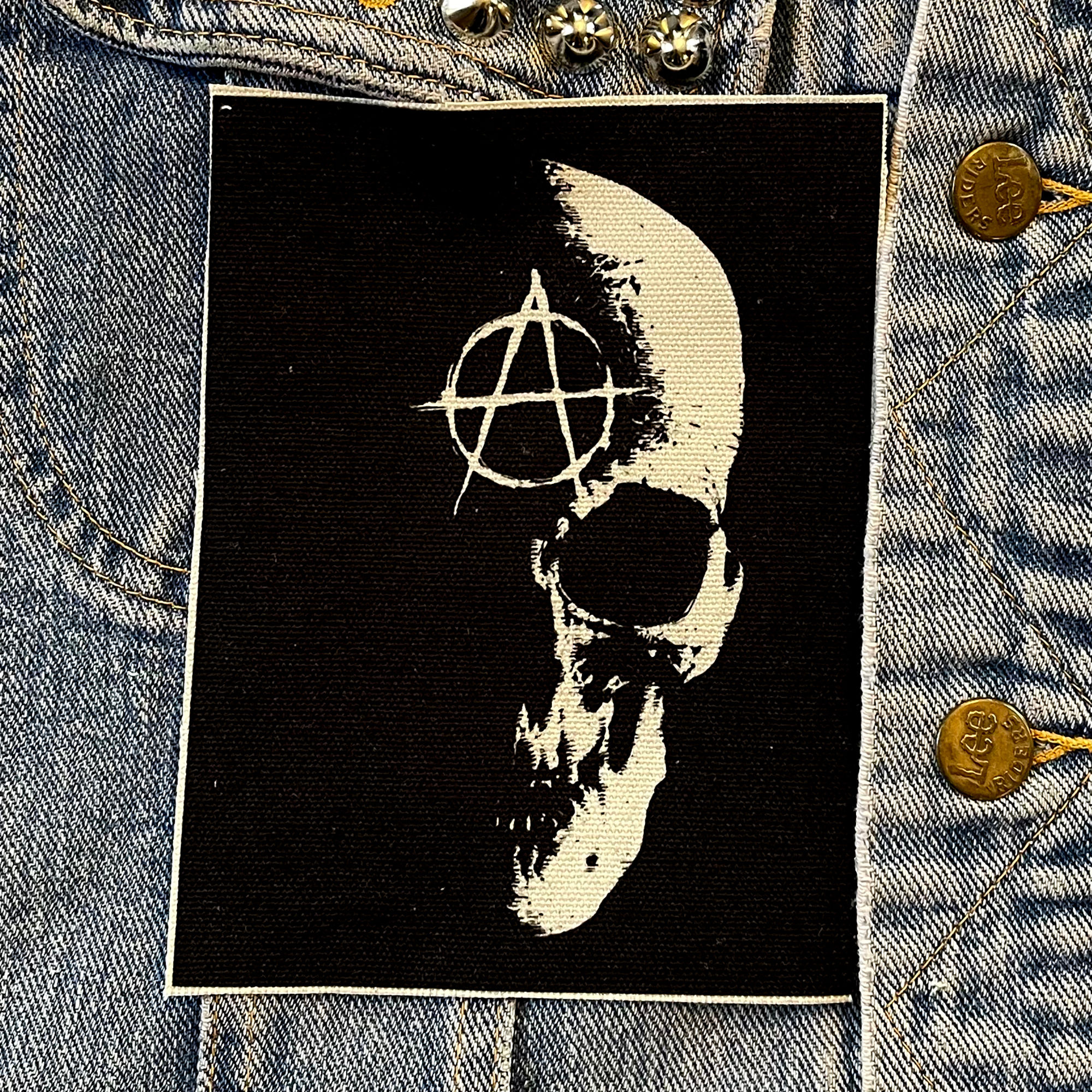 Anarchy Skull Canvas Patch