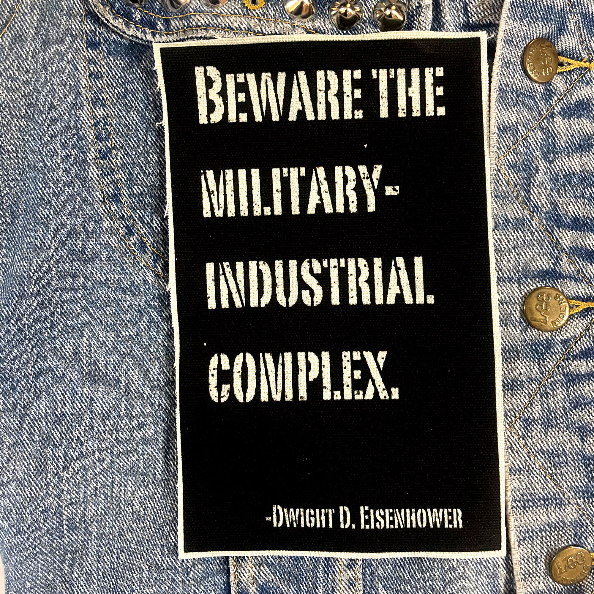Beware the military industrial complex Canvas Patch