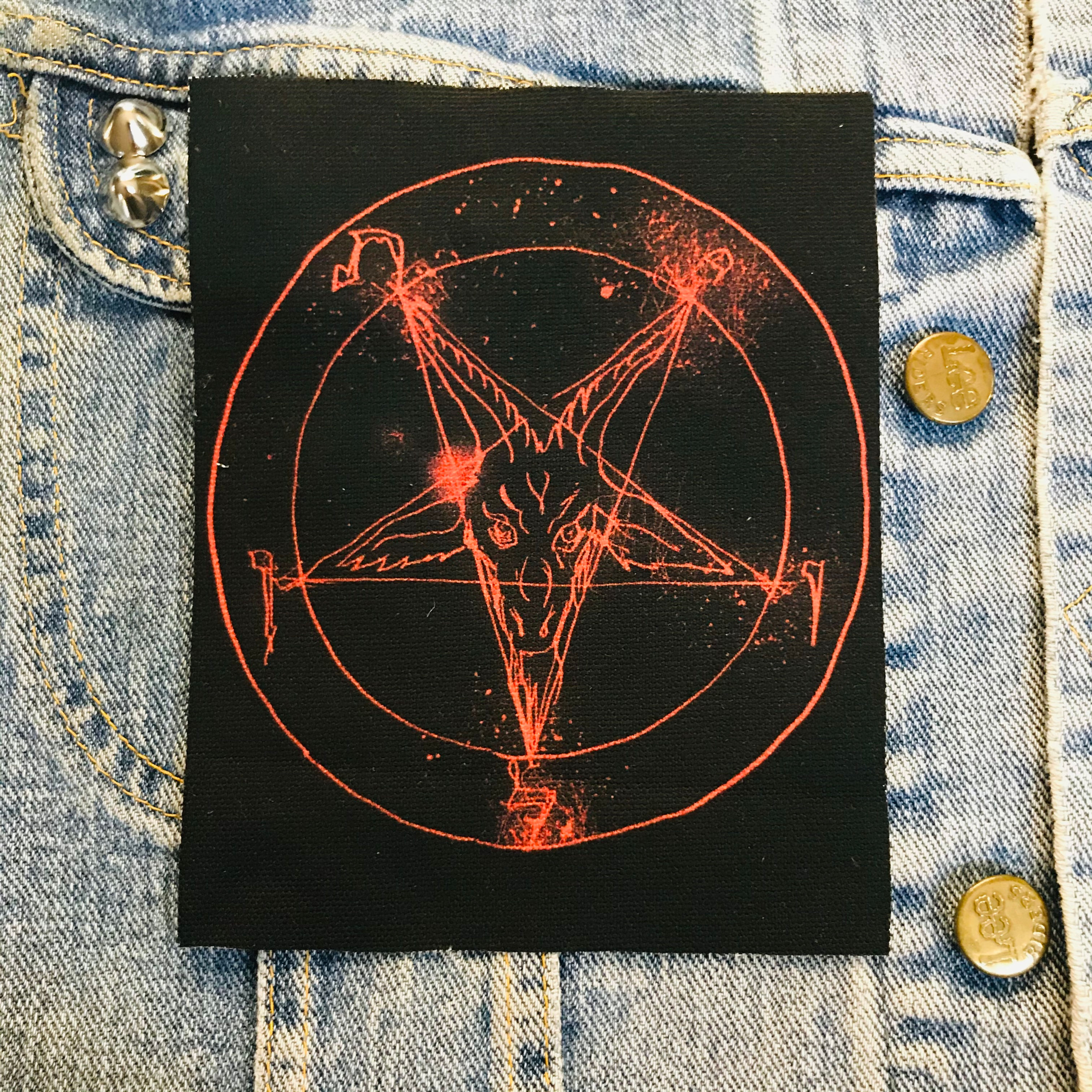 Satanic Red Canvas Patch