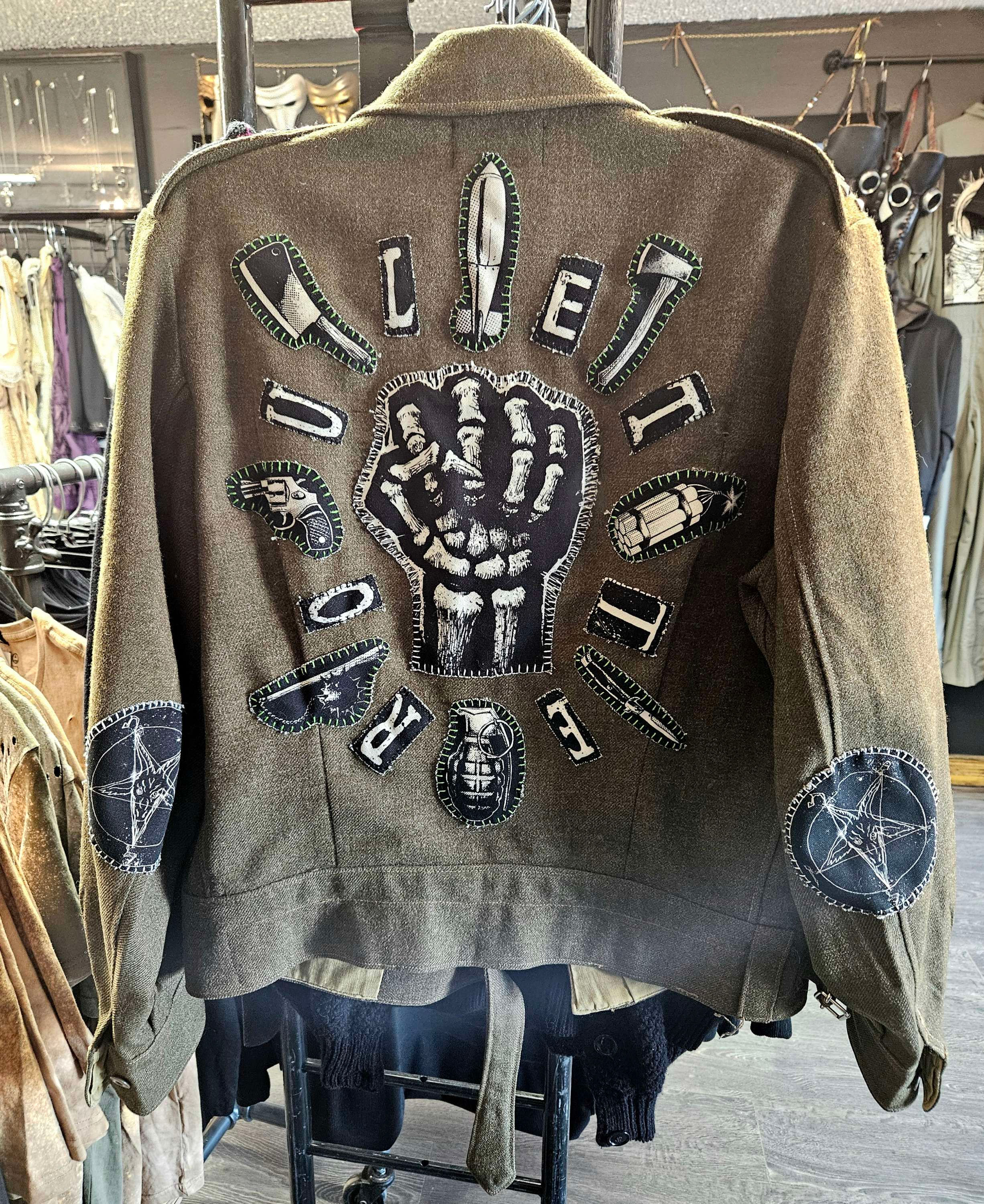 Murder Roulette Vintage Military Jacket S