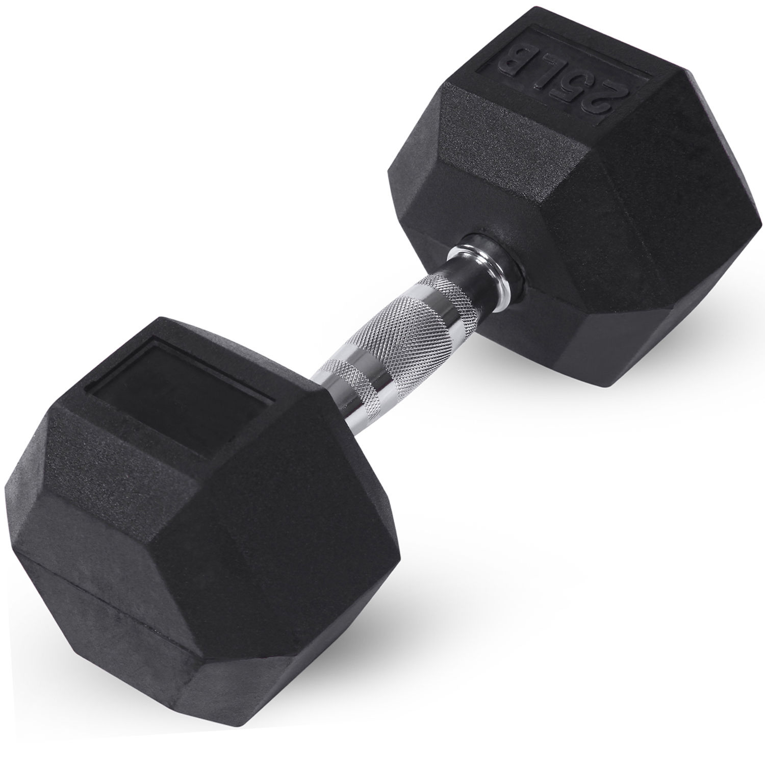 Rubber Hex Dumbbell - 25 pound