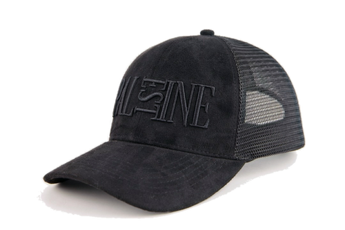 BLACK EST. VELVET EFFECT TRUCKER CAP | EST.