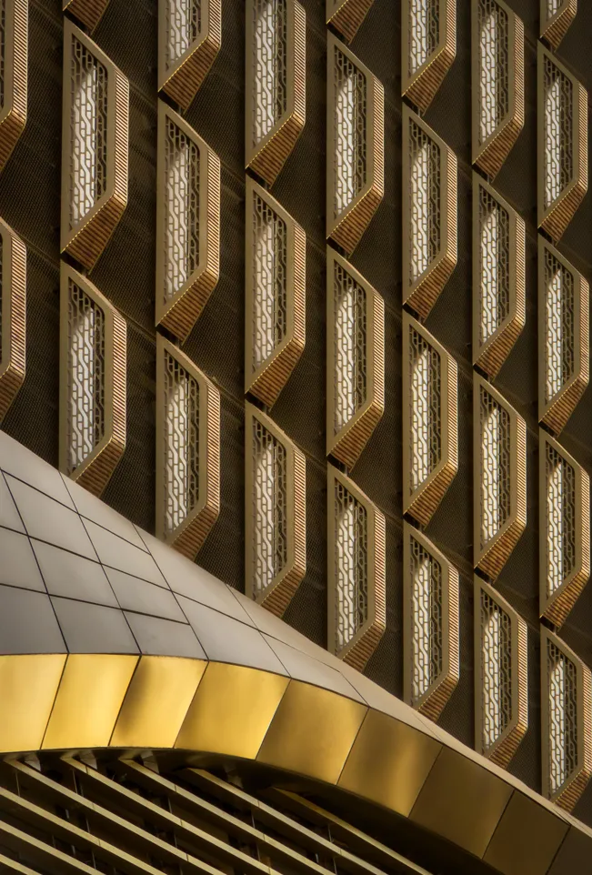 Wasl Tower Wraps. Image courtesy of: Ahmad Alnaji - SARAB