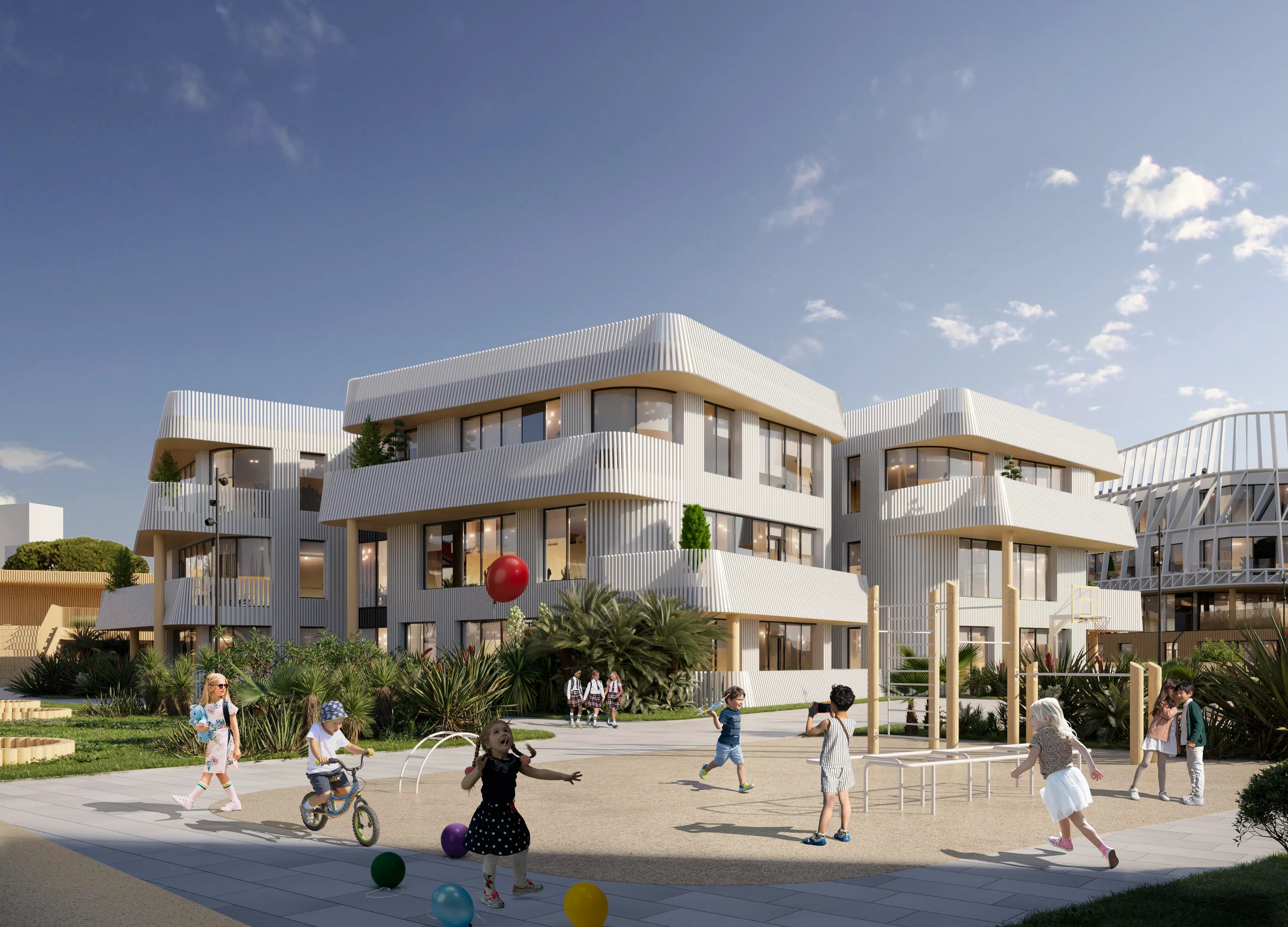 Educational Complex Sirius: A Miniature City for Learning. Image courtesy of: ATRIUM