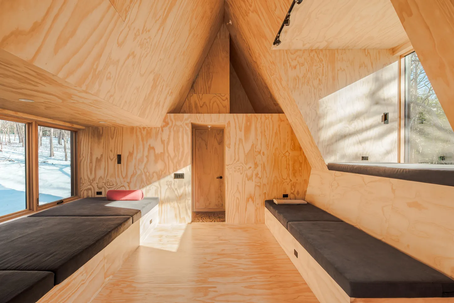 Modern A-Frame Yoga Retreat. Photography by Simon Howell