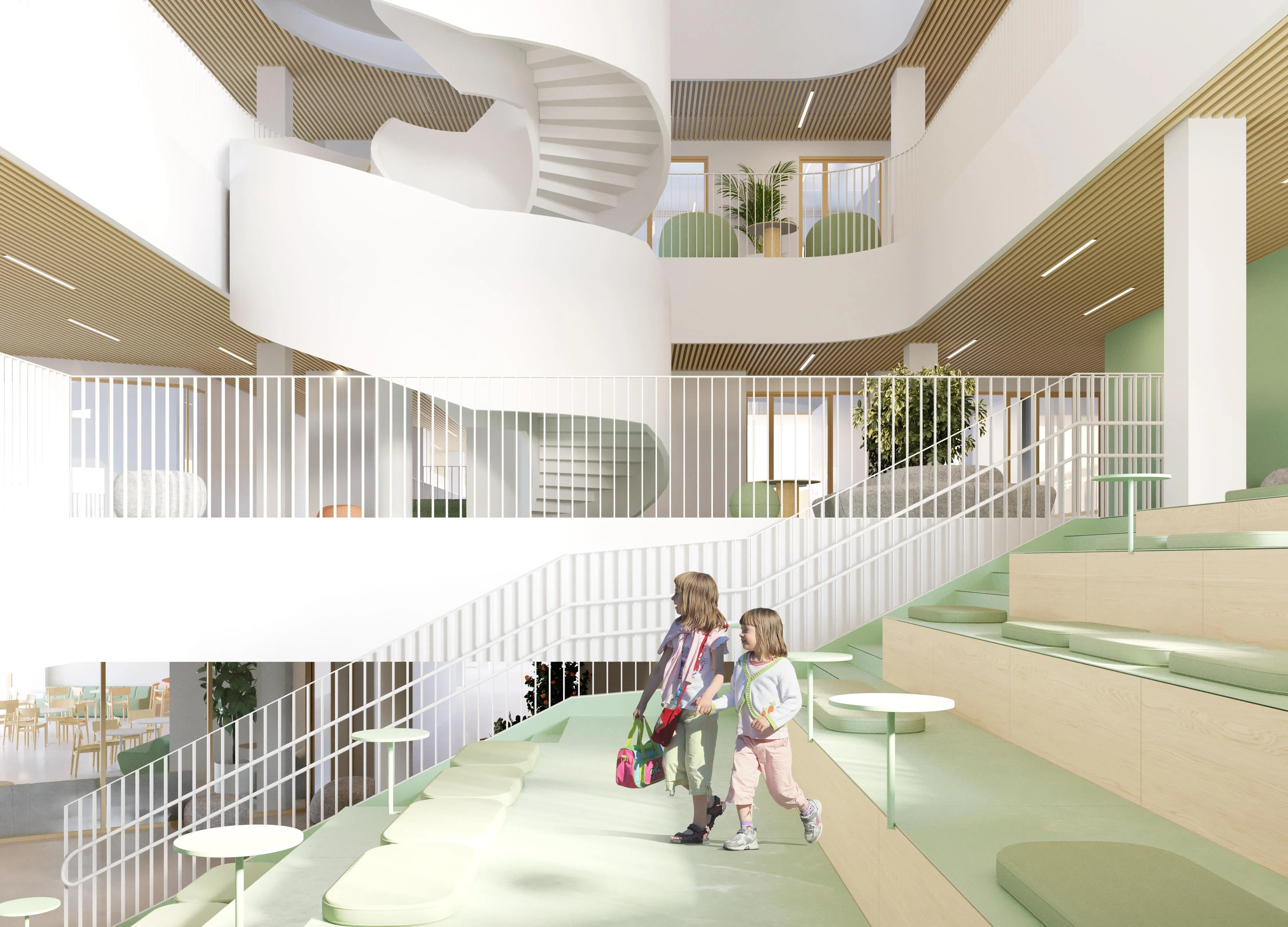 Educational Complex Sirius: A Miniature City for Learning. Image courtesy of: ATRIUM