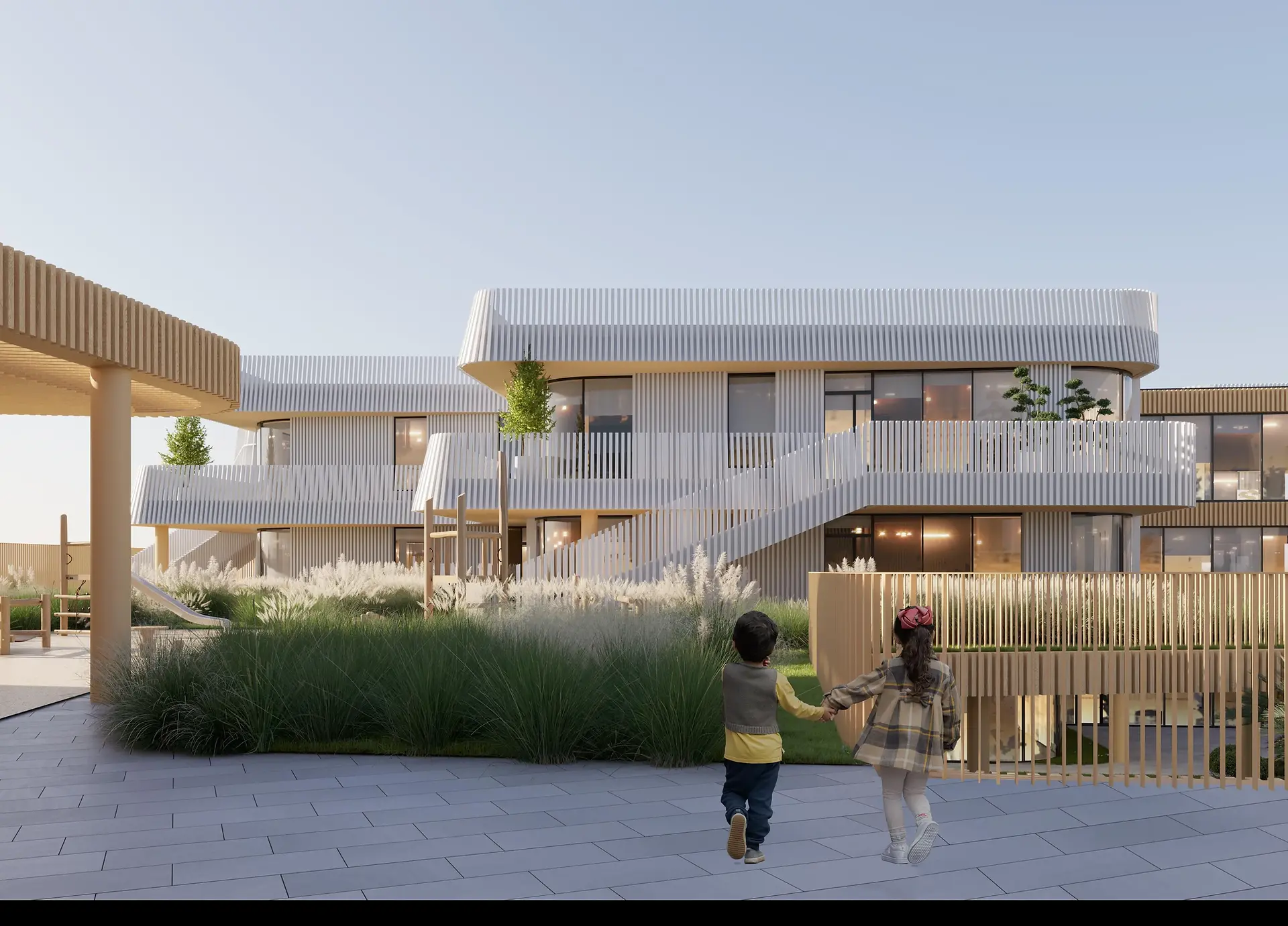 Educational Complex Sirius: A Miniature City for Learning. Image courtesy of: ATRIUM