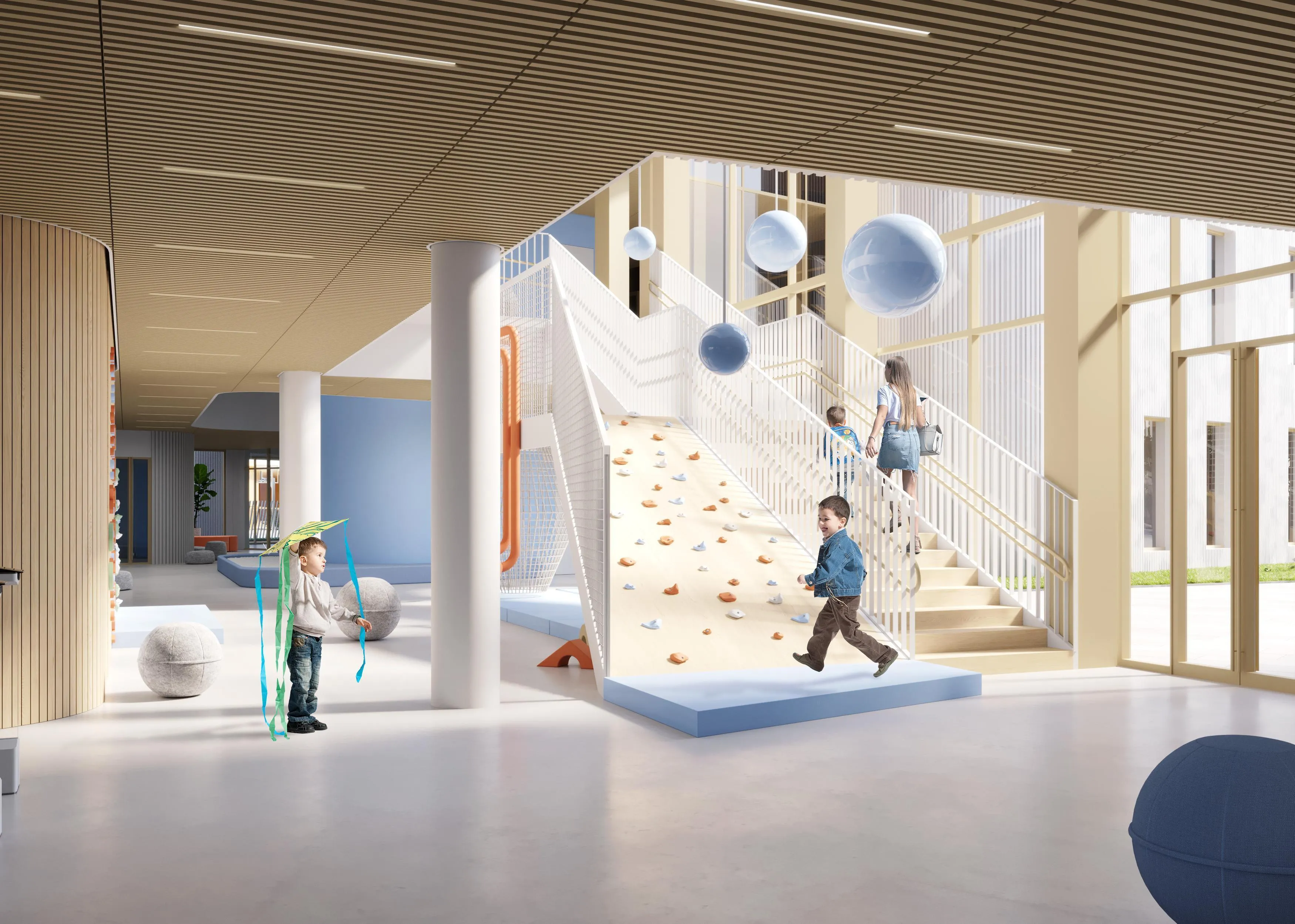 Educational Complex Sirius: A Miniature City for Learning. Image courtesy of: ATRIUM